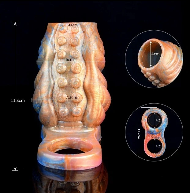 Manson Penis Smaug, Silicon Lichid, Auriu, 11.3 cm, #6, Erotic24.ro