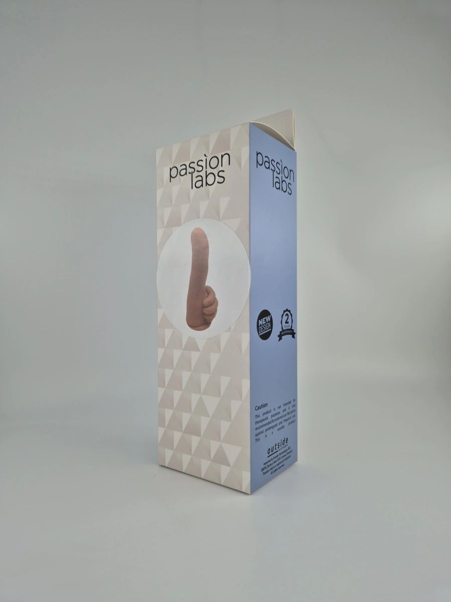 Dildo Thumber-Medium, Baza cu Ventuza, Silicon Lichid, Natural, 19 cm, Passion Labs, Nr. 4, Erotic24.ro