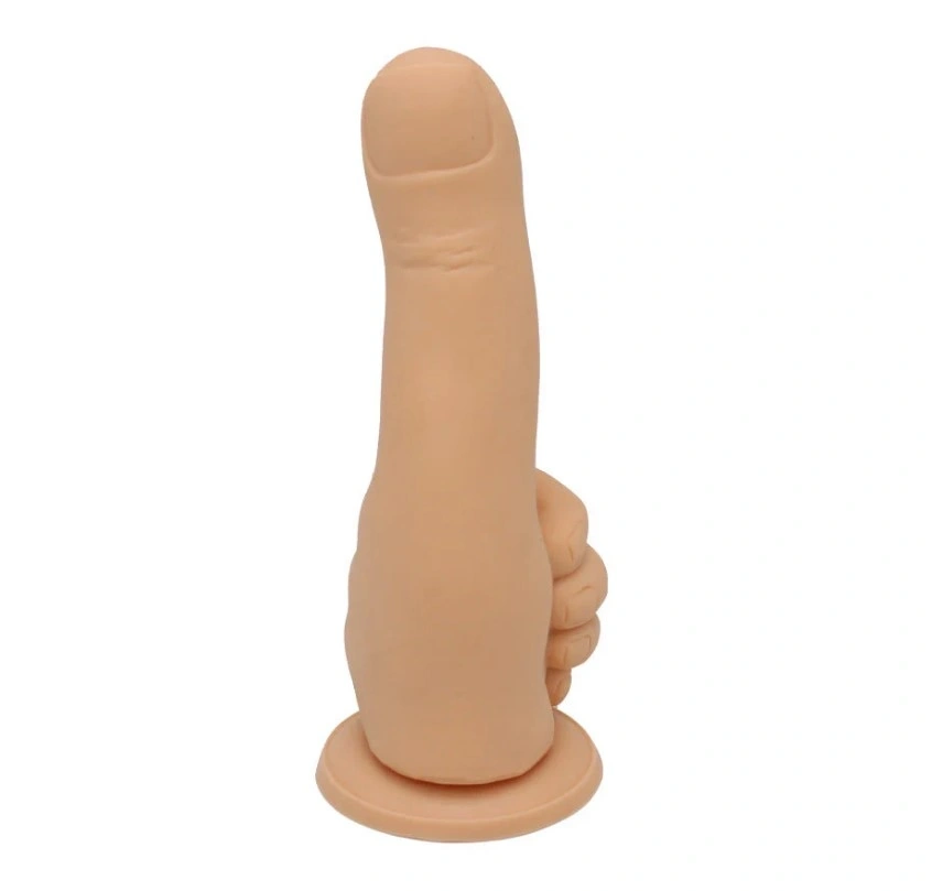 Dildo Thumber-Medium, Baza cu Ventuza, Silicon Lichid, Natural, 19 cm, Passion Labs, Nr. 3, Erotic24.ro