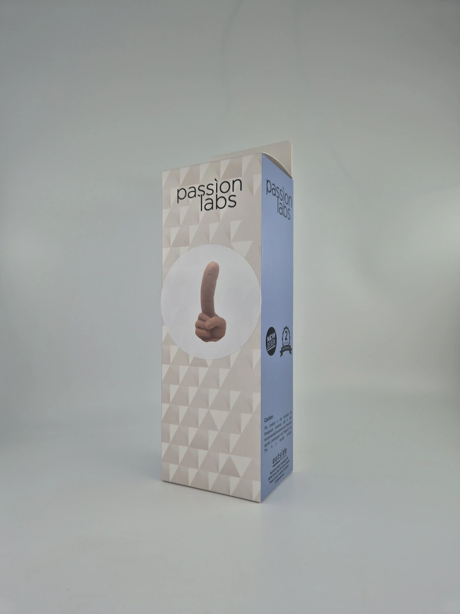Dildo Forefinger Dildo, Baza cu Ventuza, Silicon Lichid, Natural, 19 cm, Passion Labs, #2, Erotic24.ro