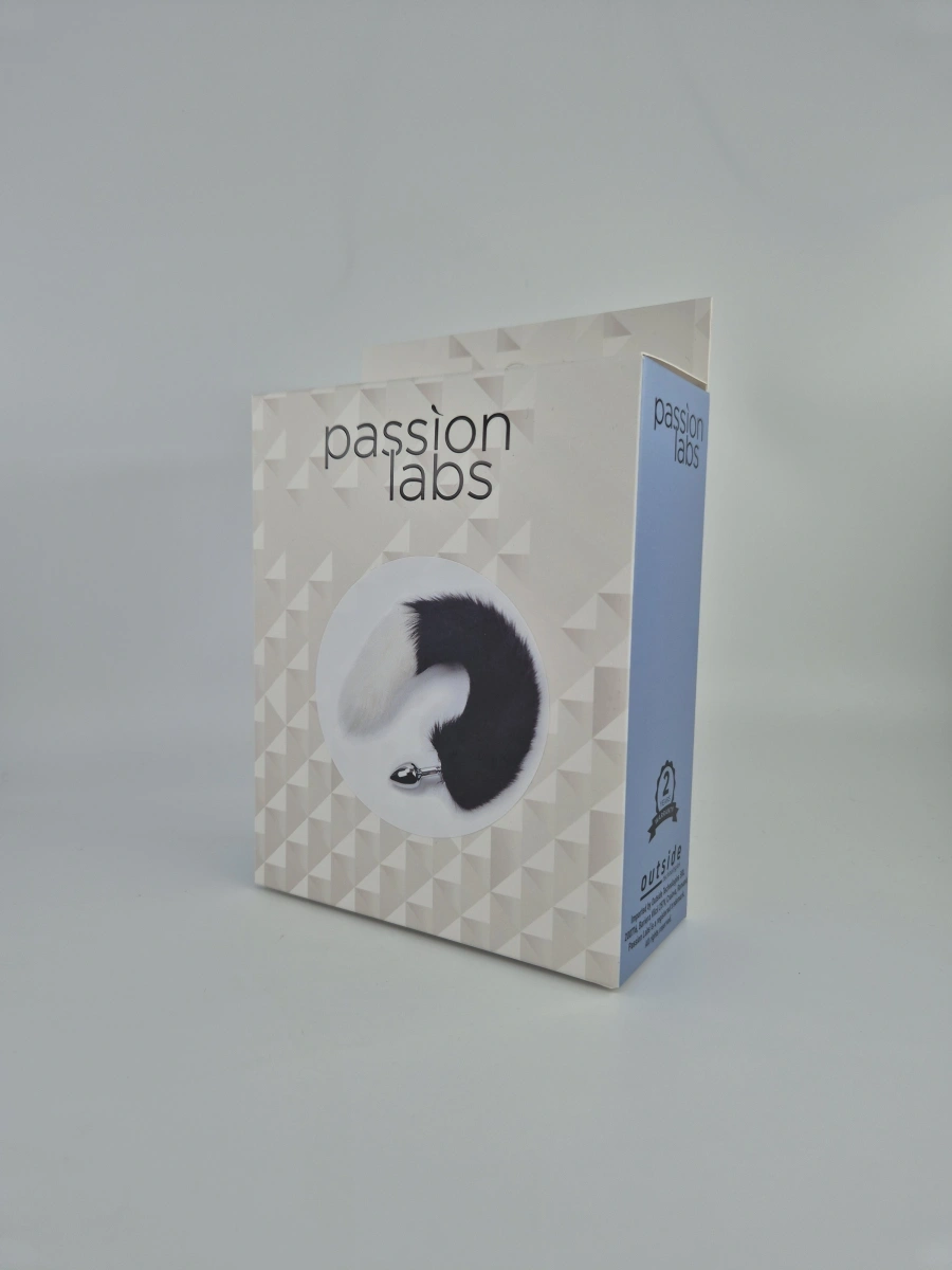 Dop Anal cu Coada Lunga, Negru/Alb, Passion Labs, Nr. 2, Erotic24.ro