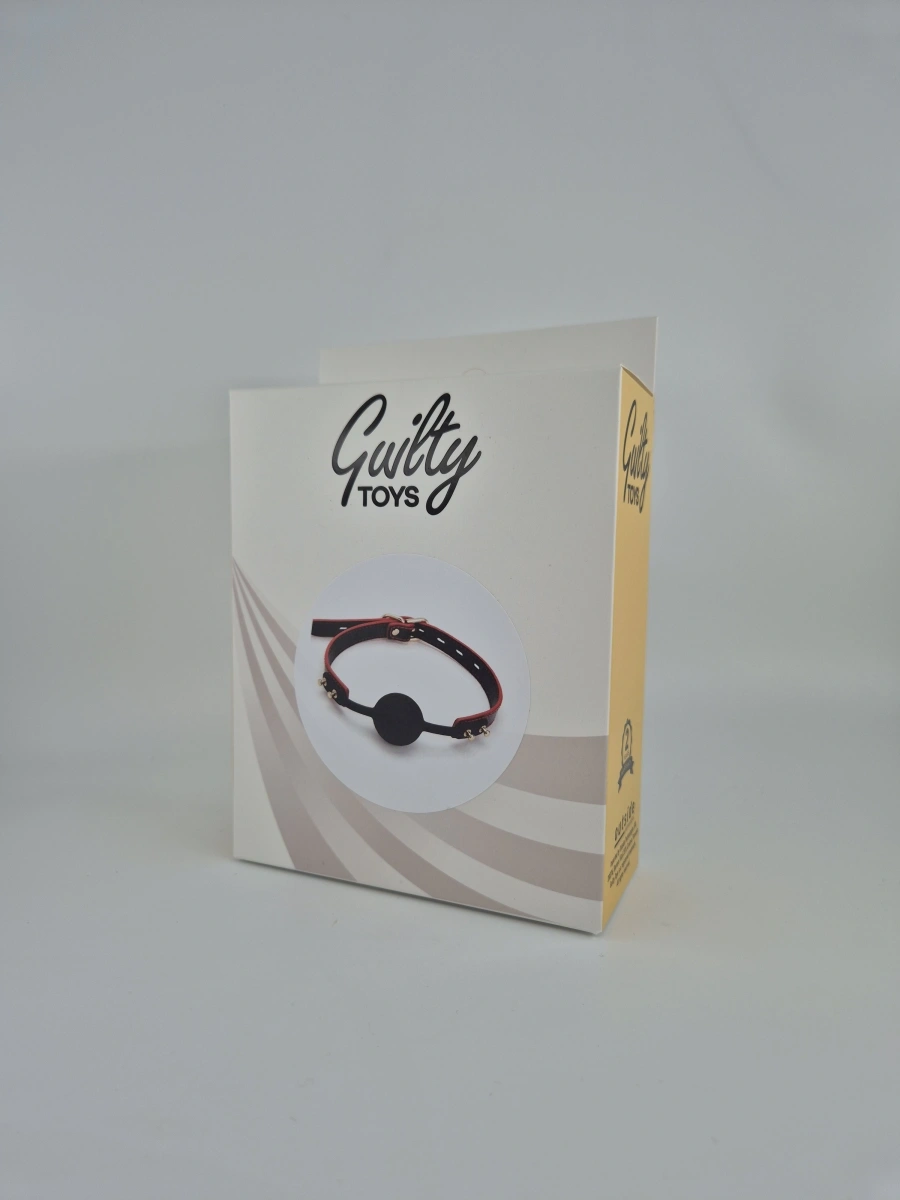 Calus cu Bila Silicon, Negru/Rosu, Guilty Toys, #2, Erotic24.ro