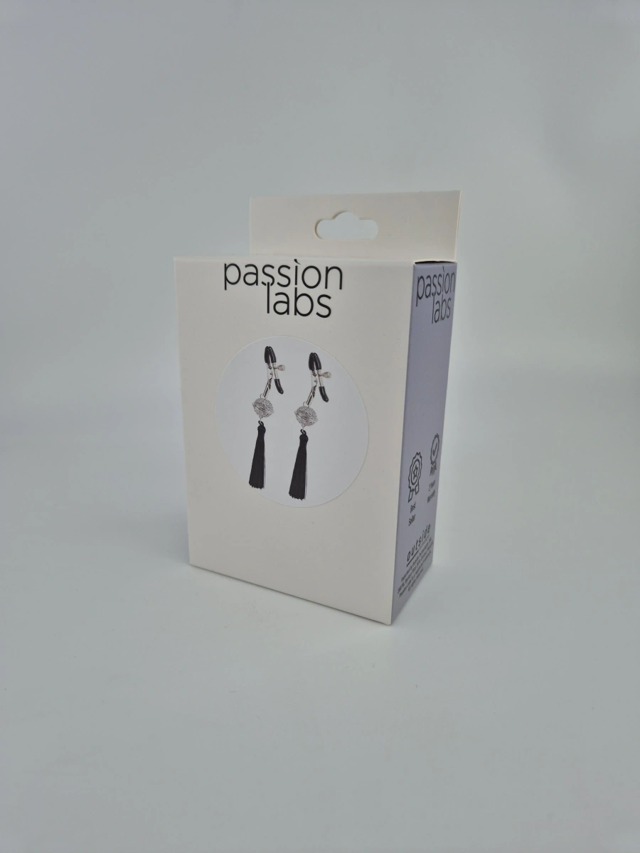 Clame Sfarcuri cu Ciucuri si Clopotei, Negru, Passion Labs, #2, Erotic24.ro