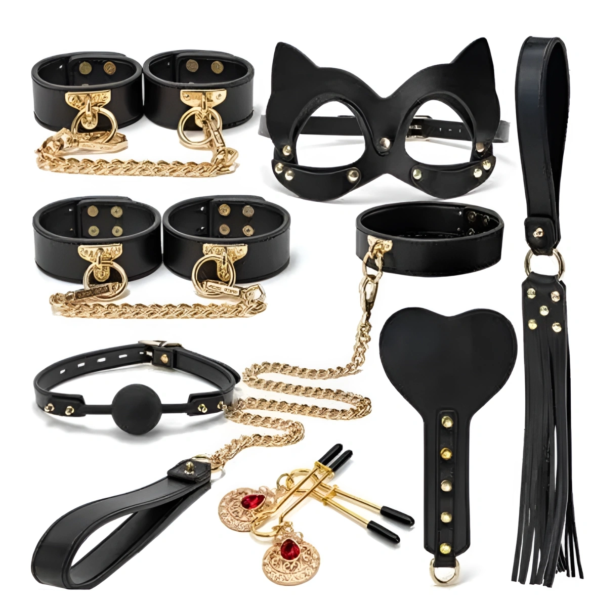 Set BDSM Luxury Cat Woman 8 Piese, Negru in SexShop KUR Romania