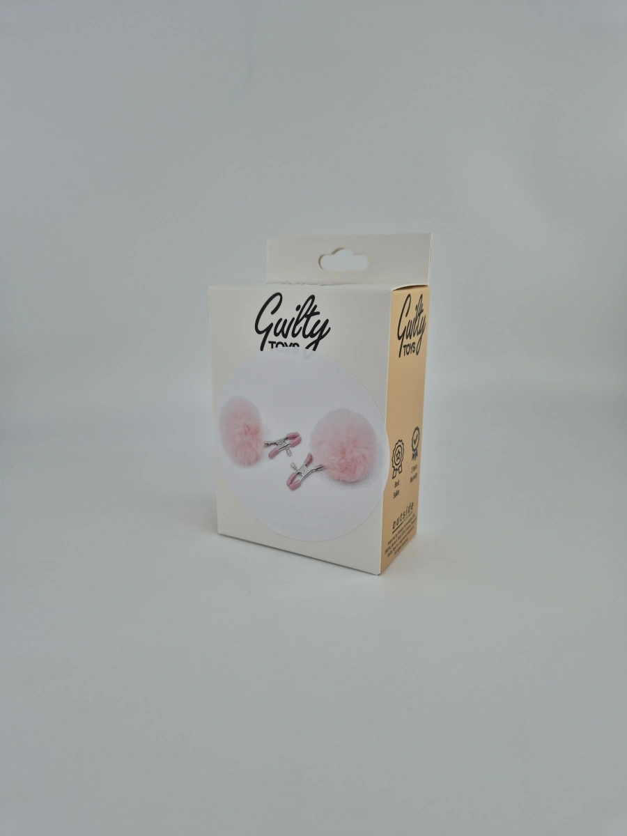 Clame Sfarcuri Fluffy Pom-Pom Roz Guilty Toys, #2, Erotic24.ro