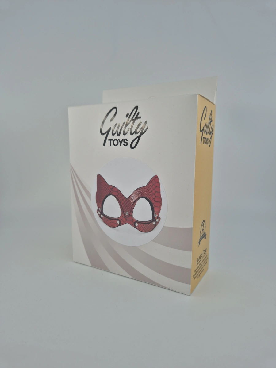 Masca Cat Woman, Snake Effect, Rosu, Guilty Toys, #2, Erotic24.ro