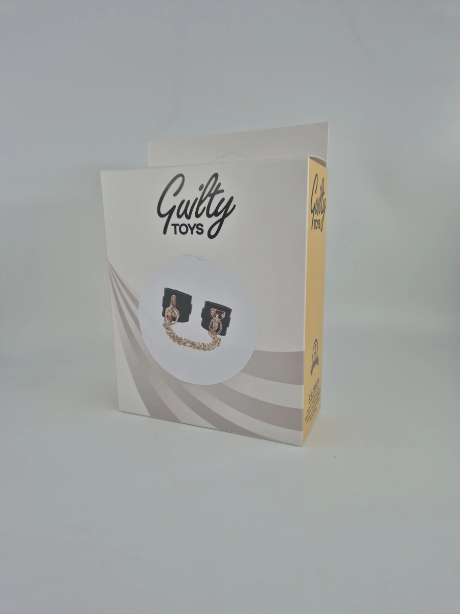 Catuse pentru Maini Luxury, Negru/Auriu, Guilty Toys, #4, Erotic24.ro