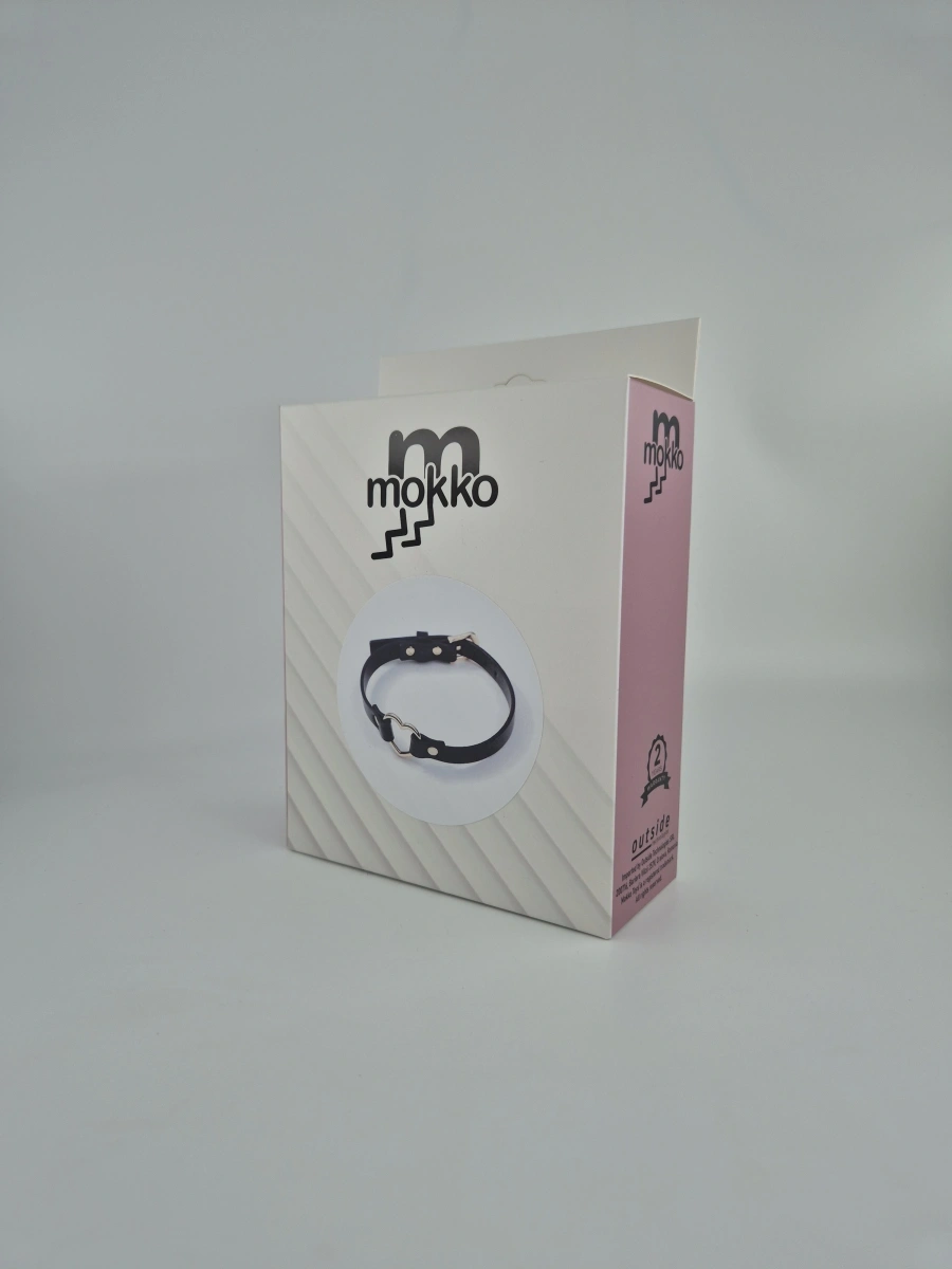 Choker Golden Heart, Negru, Mokko Toys, #2, Erotic24.ro