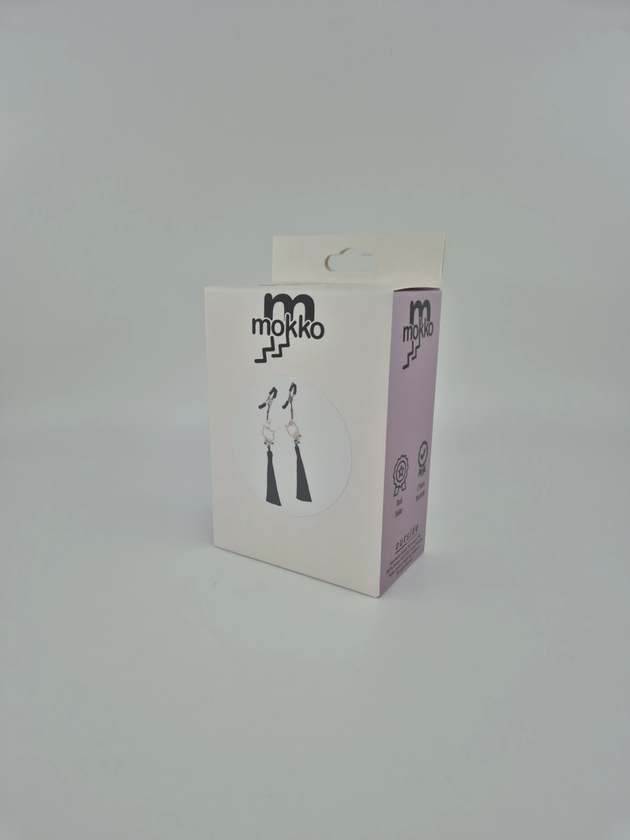 Clame Sfarcuri cu Ciucuri si Clopotei, Negru, Mokko Toys, #2, Erotic24.ro