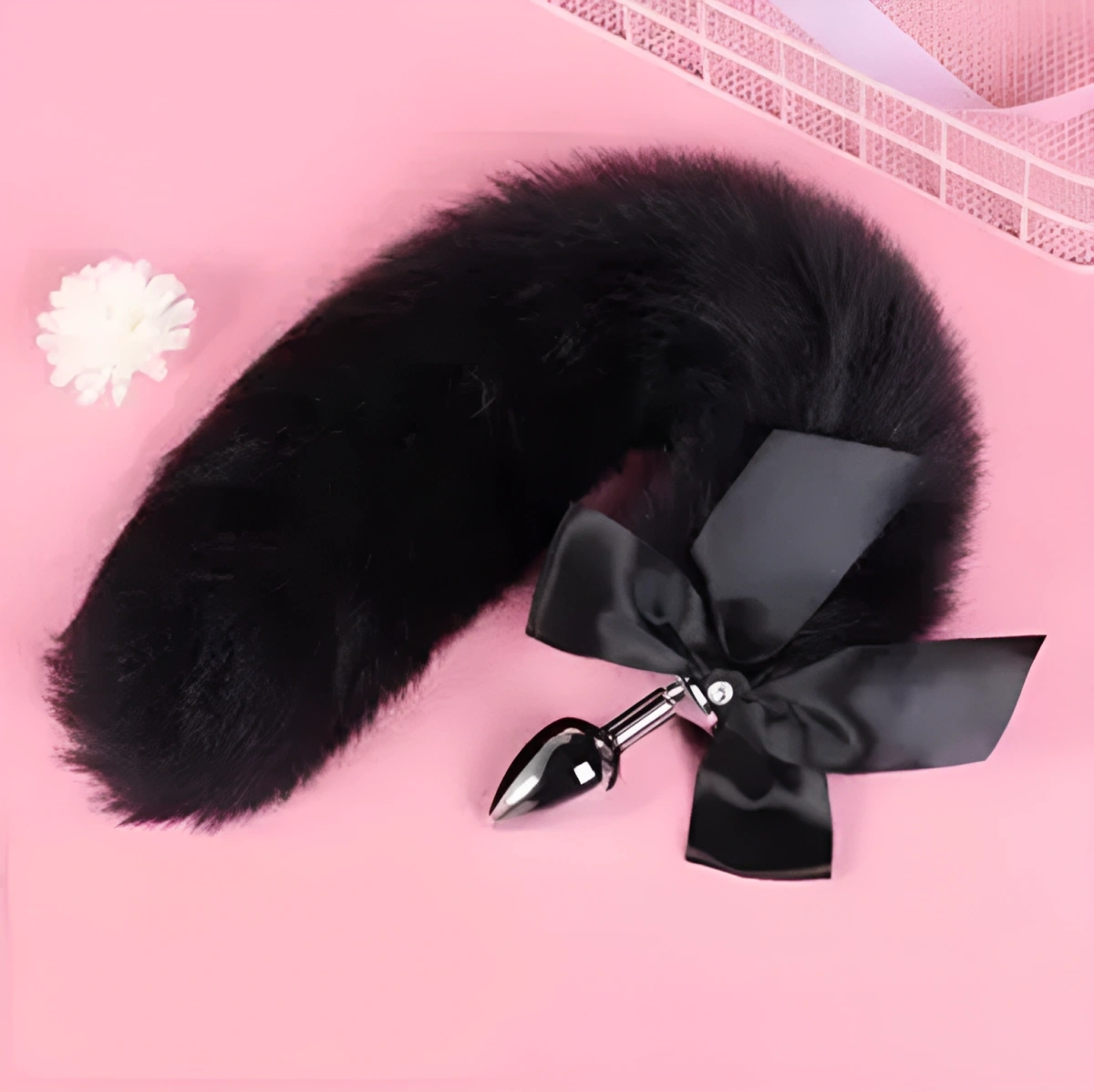 Dop Anal Small Black Fox cu Fundita, Gui in SexShop KUR Romania