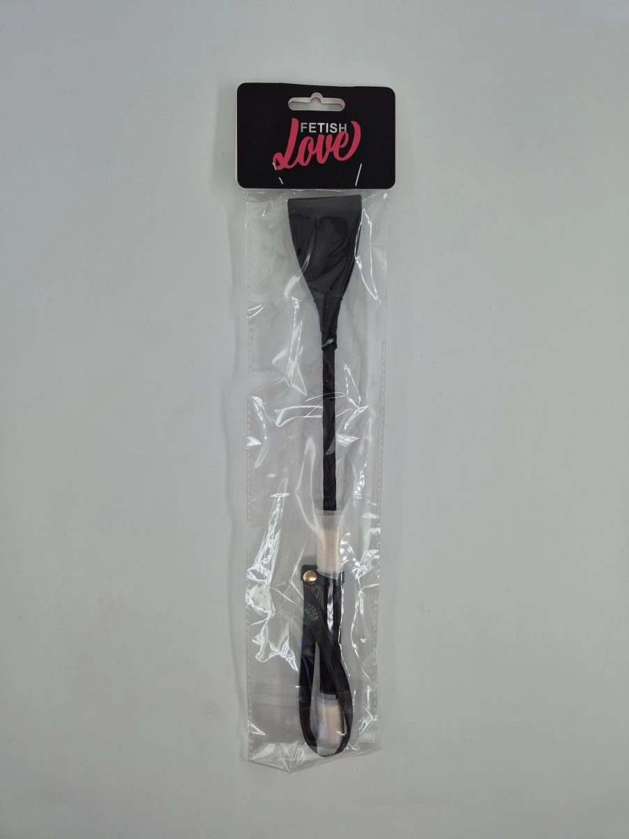 Cravasa Mini Riding Crop, 31 cm, Negru/Auriu, Nr. 2, Erotic24.ro