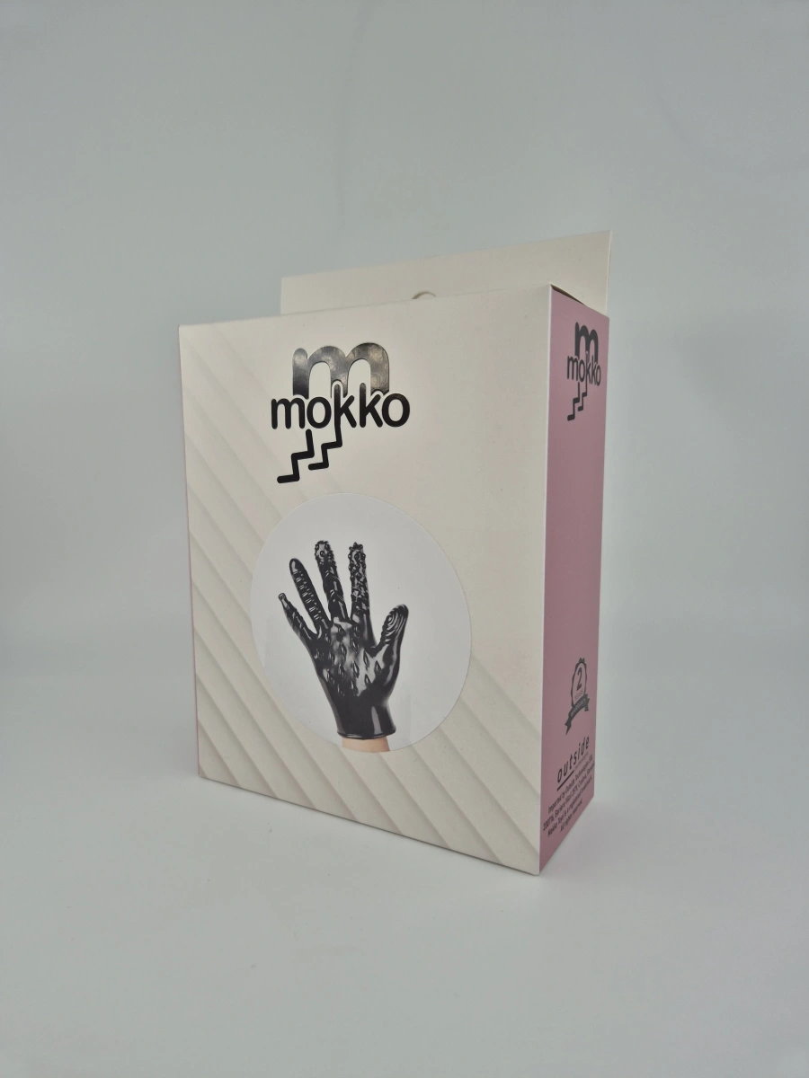 Manusa cu Striatii Stimulatoare, PVC, Negru, Mokko Toys, #2, Erotic24.ro