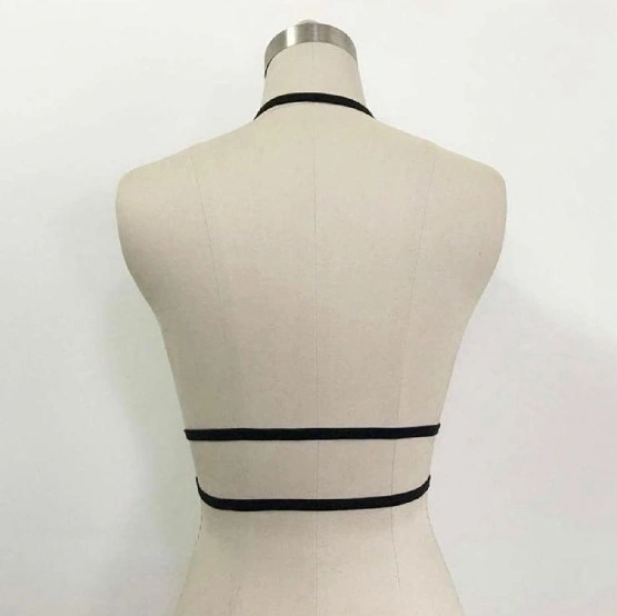 Top Harness Neva Elastic si Reglabil, Aspect Mat, Negru, XS-L, Guilty Toys, #3, Erotic24.ro