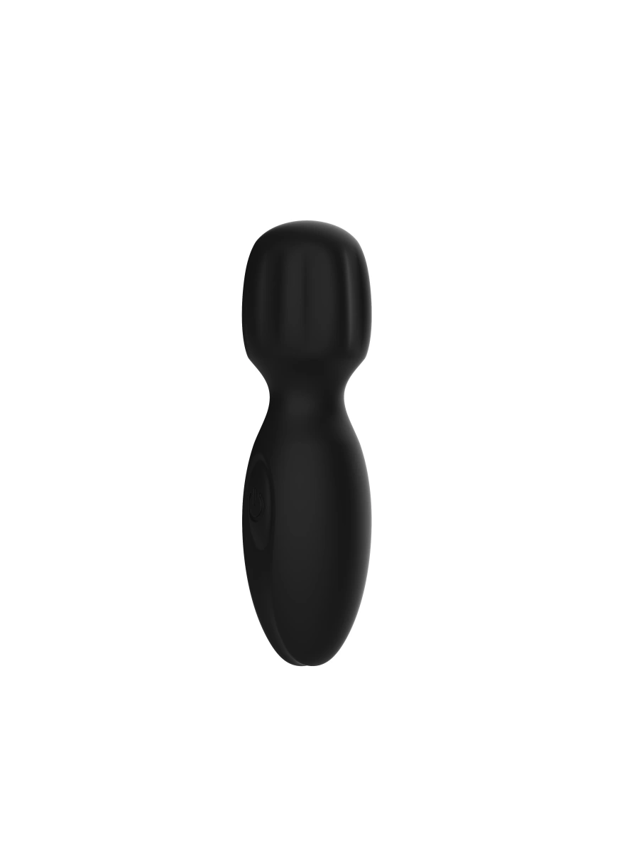 Vibrator Mini Wand Thrill, 10 Moduri Vibratii, Silicon Lichid, USB, Negru, 11 cm, Passion Labs, Nr. 6, Erotic24.ro