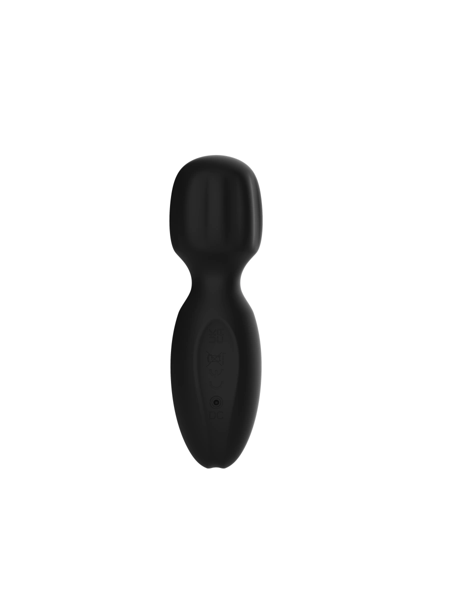 Vibrator Mini Wand Thrill, 10 Moduri Vibratii, Silicon Lichid, USB, Negru, 11 cm, Passion Labs, Nr. 2, Erotic24.ro