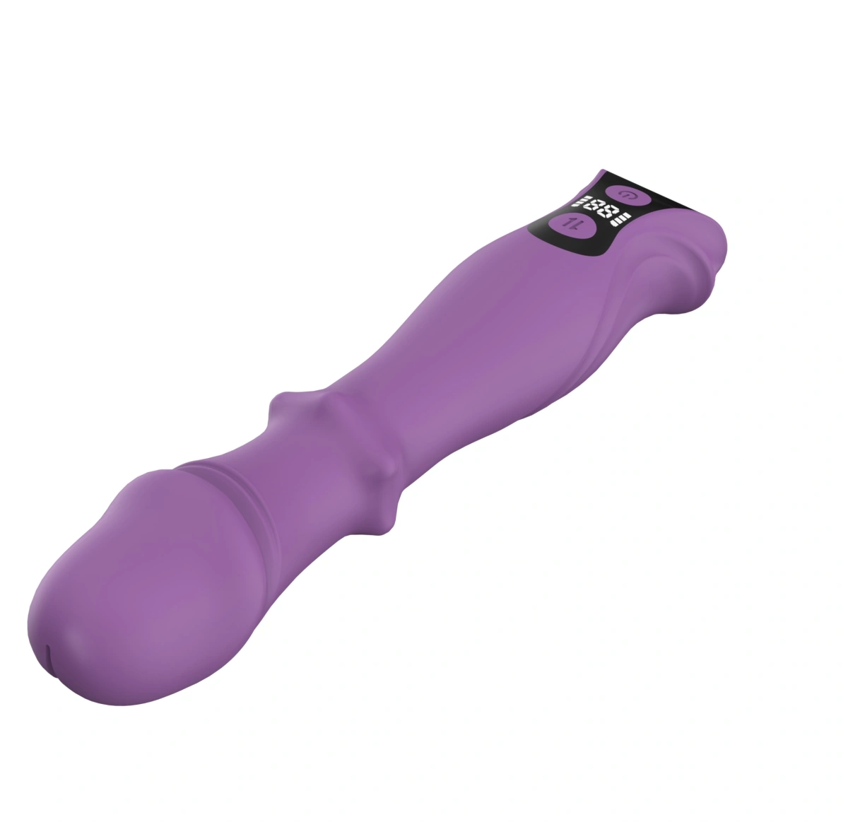 Vibrator Euphoria, Ecran LCD, 27 Moduri Stimulatoare, Silicon, USB Magnetic, Mov, 18 cm, Mokko Toys, #4, Erotic24.ro