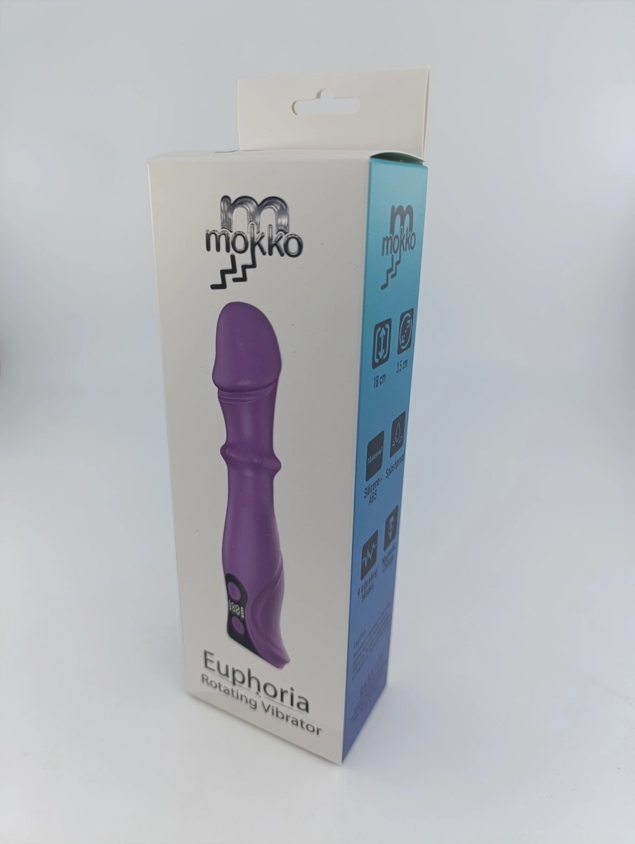 Vibrator Euphoria, Ecran LCD, 27 Moduri Stimulatoare, Silicon, USB Magnetic, Mov, 18 cm, Mokko Toys, #5, Erotic24.ro