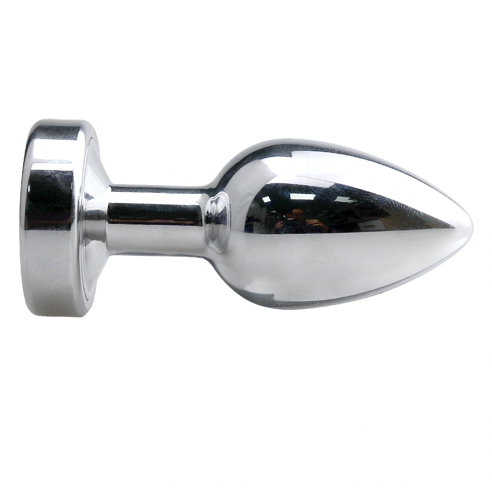 Dop Anal Metalic Small Led Light, Argintiu, 7.2 cm, Passion Labs, #2, Erotic24.ro