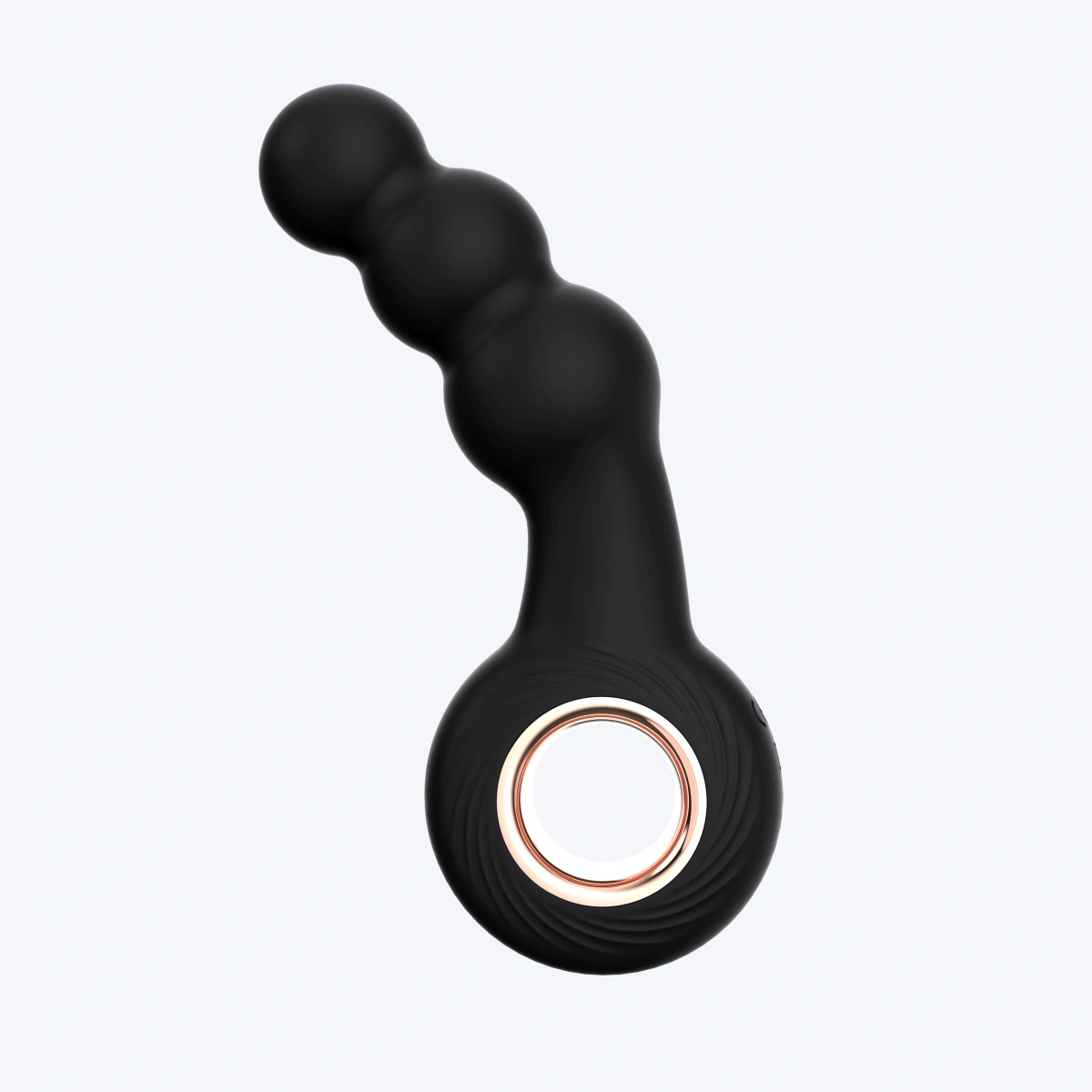 Vibrator Anal Max, 12 Moduri Vibratii, Silicon, USB, Negru, 14.8 cm, Guilty Toys