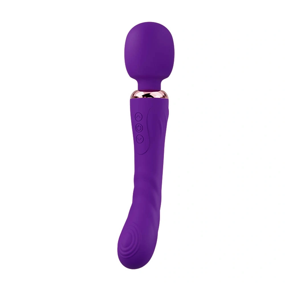 Vibrator Great Wand, 10+10 Moduri Vibratii, Silicon, USB, Mov, 24.6 cm, Mokko Toys, Velvet Obsession