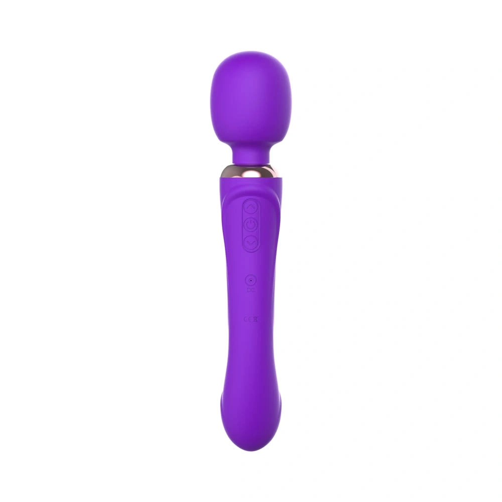 Vibrator Wand&Rabbit Great Mix, 10+10 Moduri Vibratii Puternice, Silicon, USB, Mov, 24.6 cm, Mokko Toys, Velvet Obession, #3, Erotic24.ro