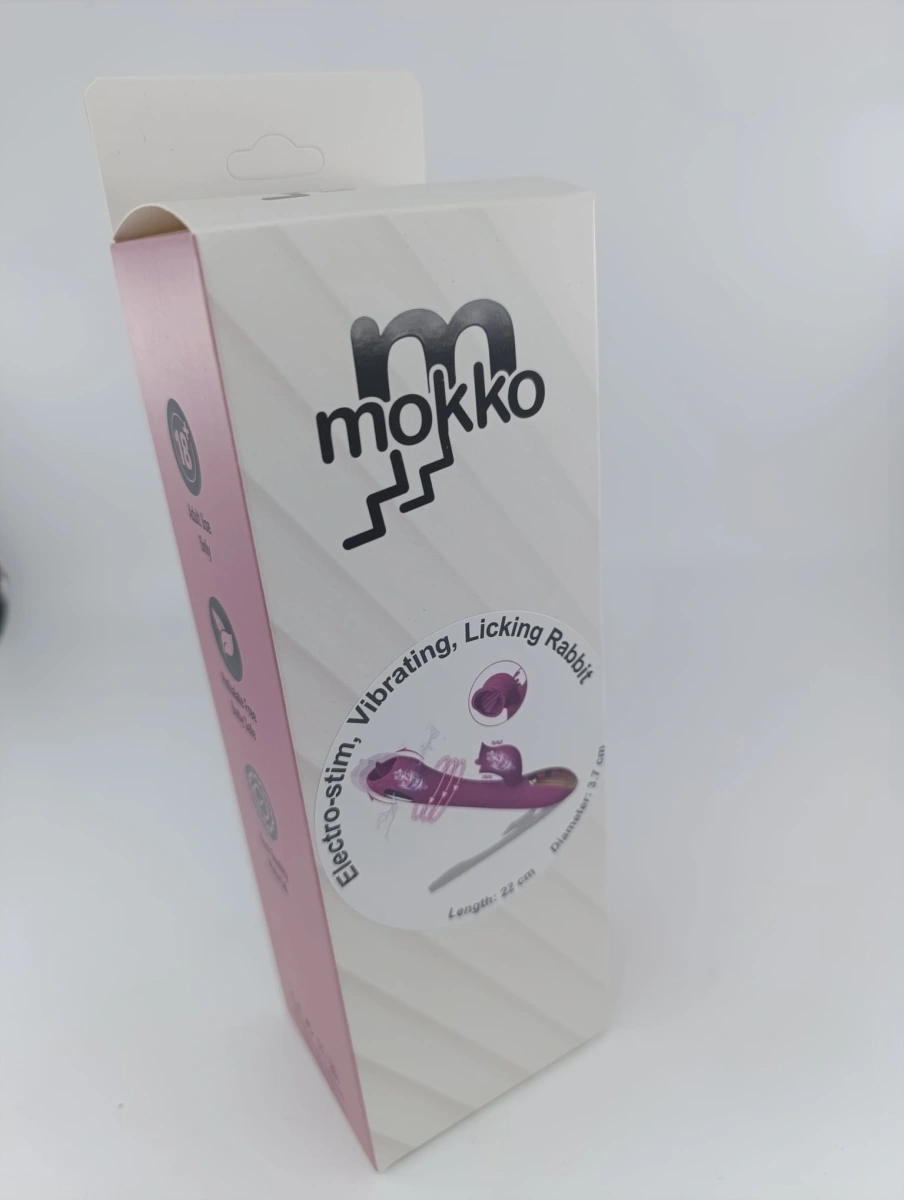 Vibrator Iepuras cu Electrostimulare, 10 Moduri Vibratii, 10 Moduri Licking, Silicon, USB, Mov, 22 cm, Mokko Toys, #2, Erotic24.ro