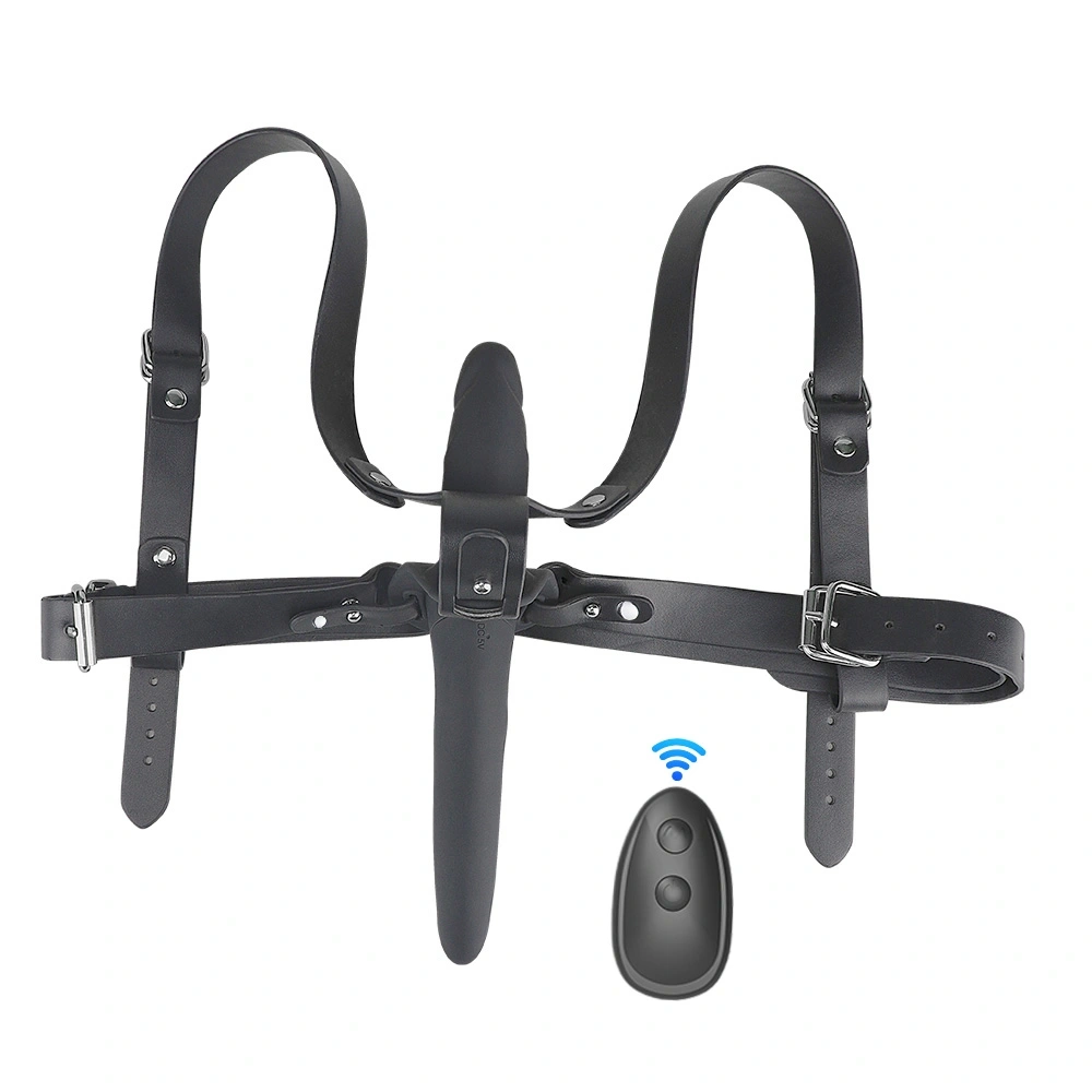 Strap-on pentru Femei, Remote Control, 10 Moduri Vibratii, Silicon, USB, Negru, Passion Labs, Nr. 2, Erotic24.ro