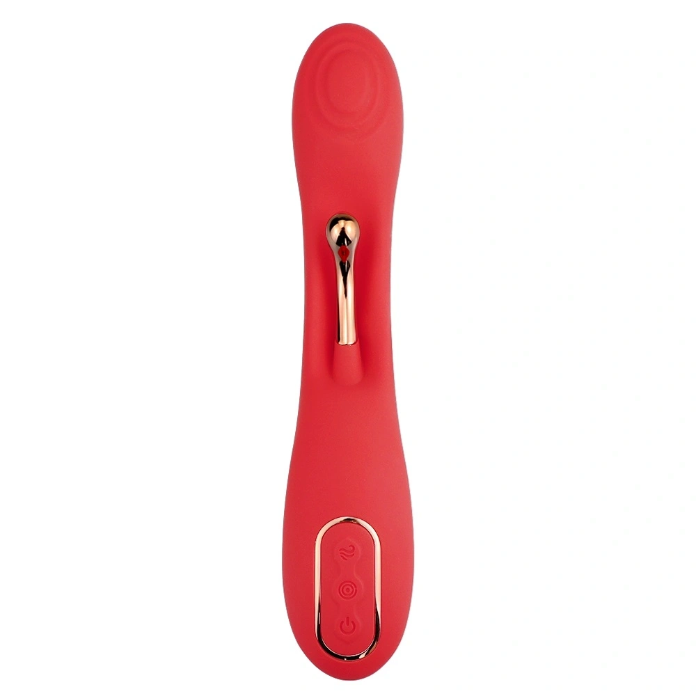 Vibrator G-Spot Flame, Super Puternic, 2 Motoare Independente, 9 Moduri Vibratii, Silicon, USB, Rosu, 22.2 cm, Passion Labs, #4, Erotic24.ro