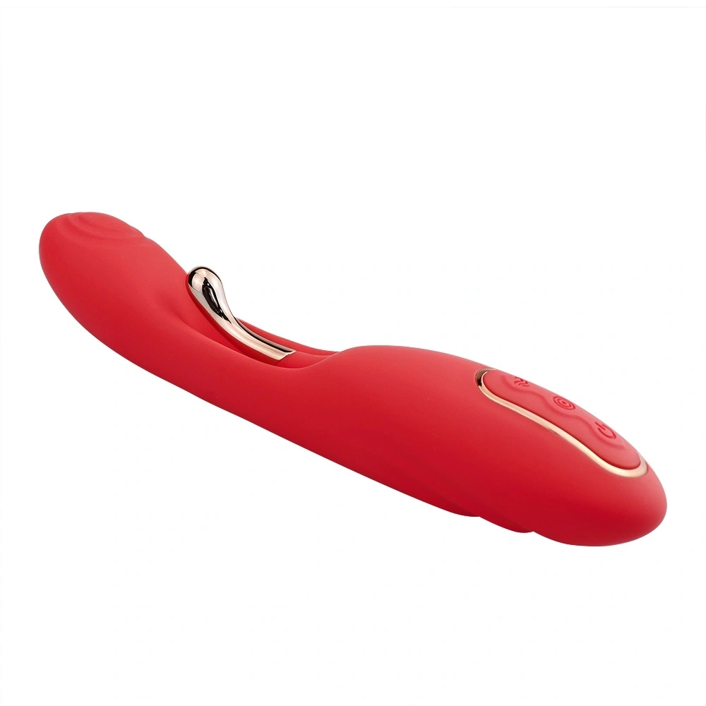 Vibrator G-Spot Flame, Super Puternic, 2 Motoare Independente, 9 Moduri Vibratii, Silicon, USB, Rosu, 22.2 cm, Passion Labs, #5, Erotic24.ro