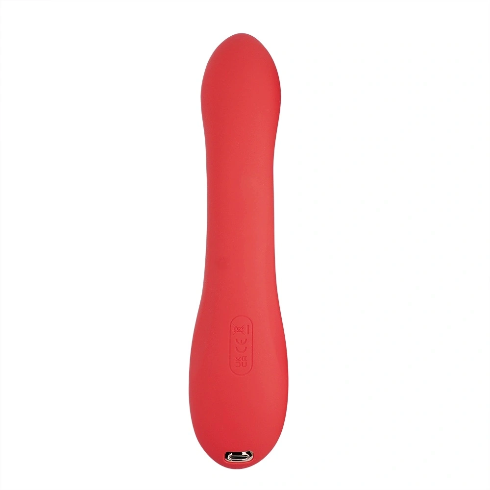 Vibrator Rabbit Flame, Super Puternic, 3 Motoare Independente, 9 Moduri Vibratii, Silicon, USB, Rosu, 22.2 cm, Passion Labs, #3, Erotic24.ro