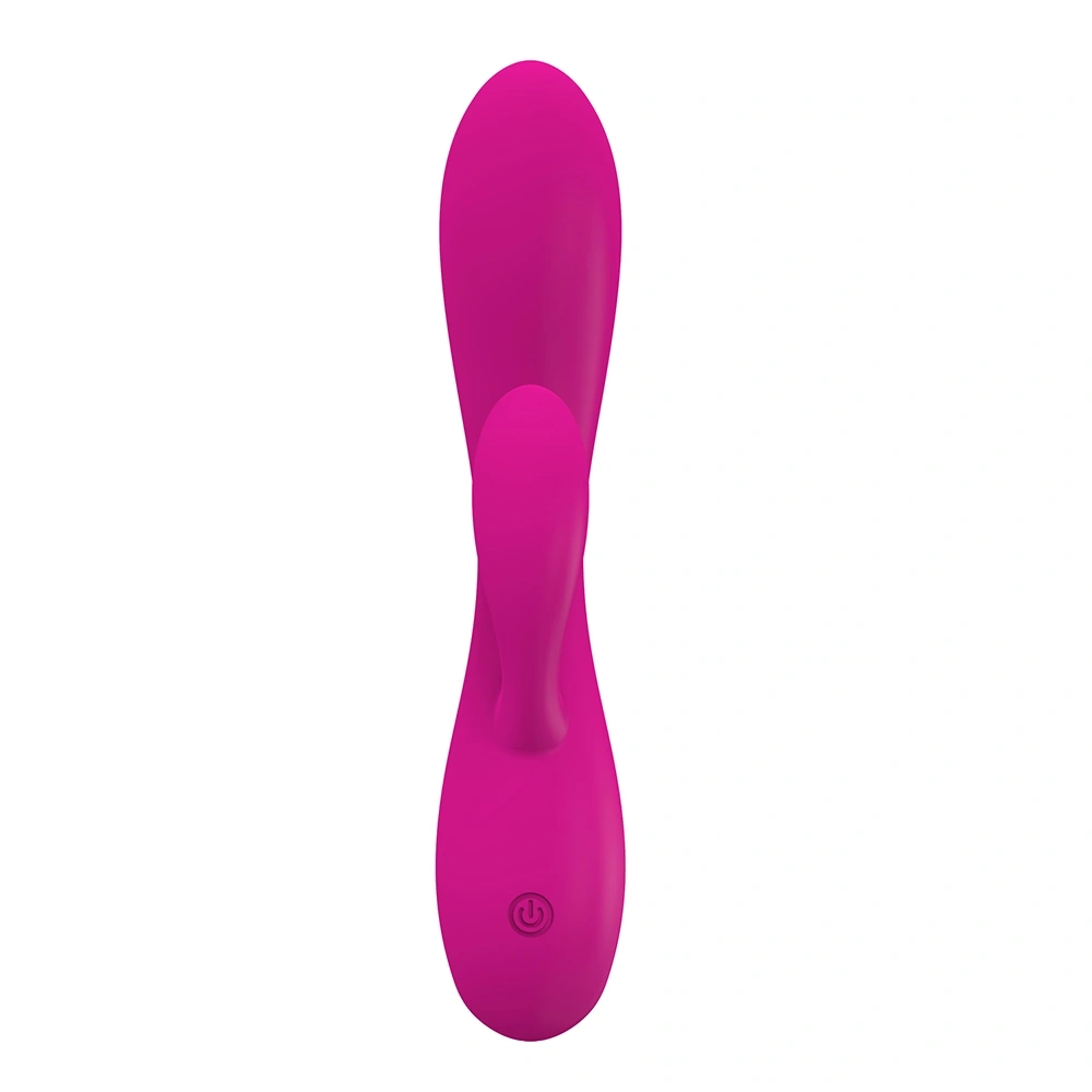 Vibrator Happy Rabbit, 10 Moduri Vibratii, Silicon Lichid, USB, Fuchsia, 19.6 cm, Mokko Toys, #6, Erotic24.ro