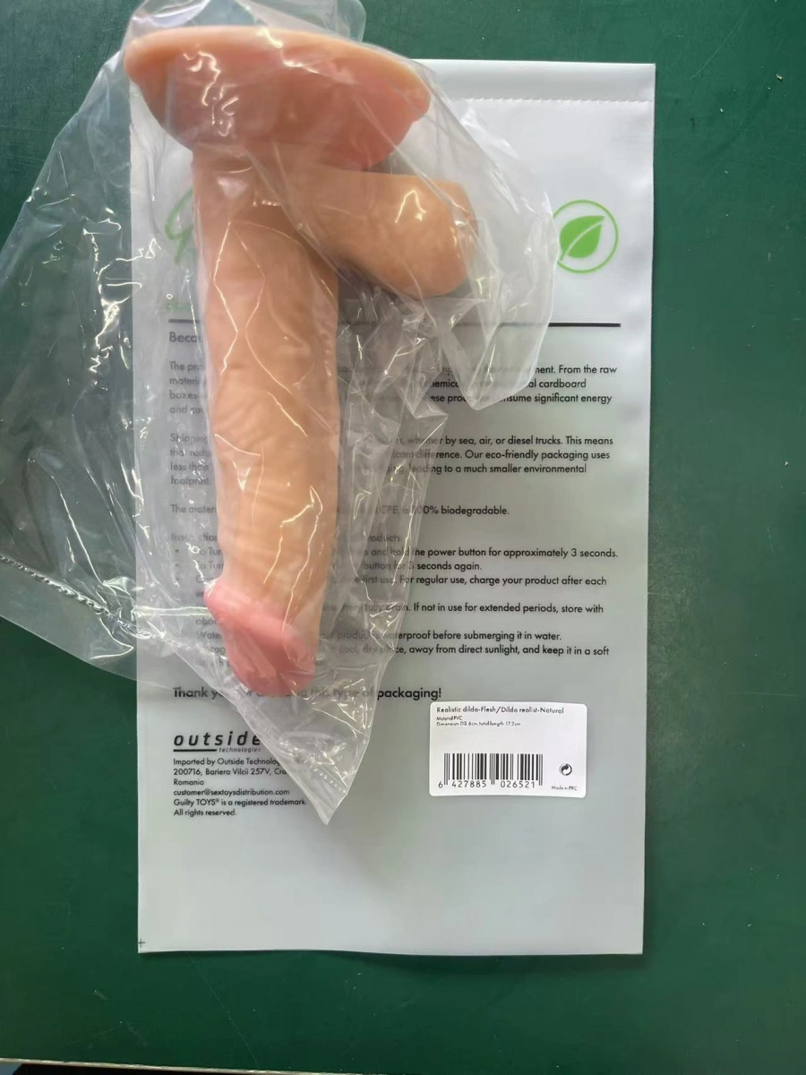 Dildo Realist Jim cu Ventuza la Baza, PVC, Natural, 17.2 cm, Guilty Toys, #7, Erotic24.ro