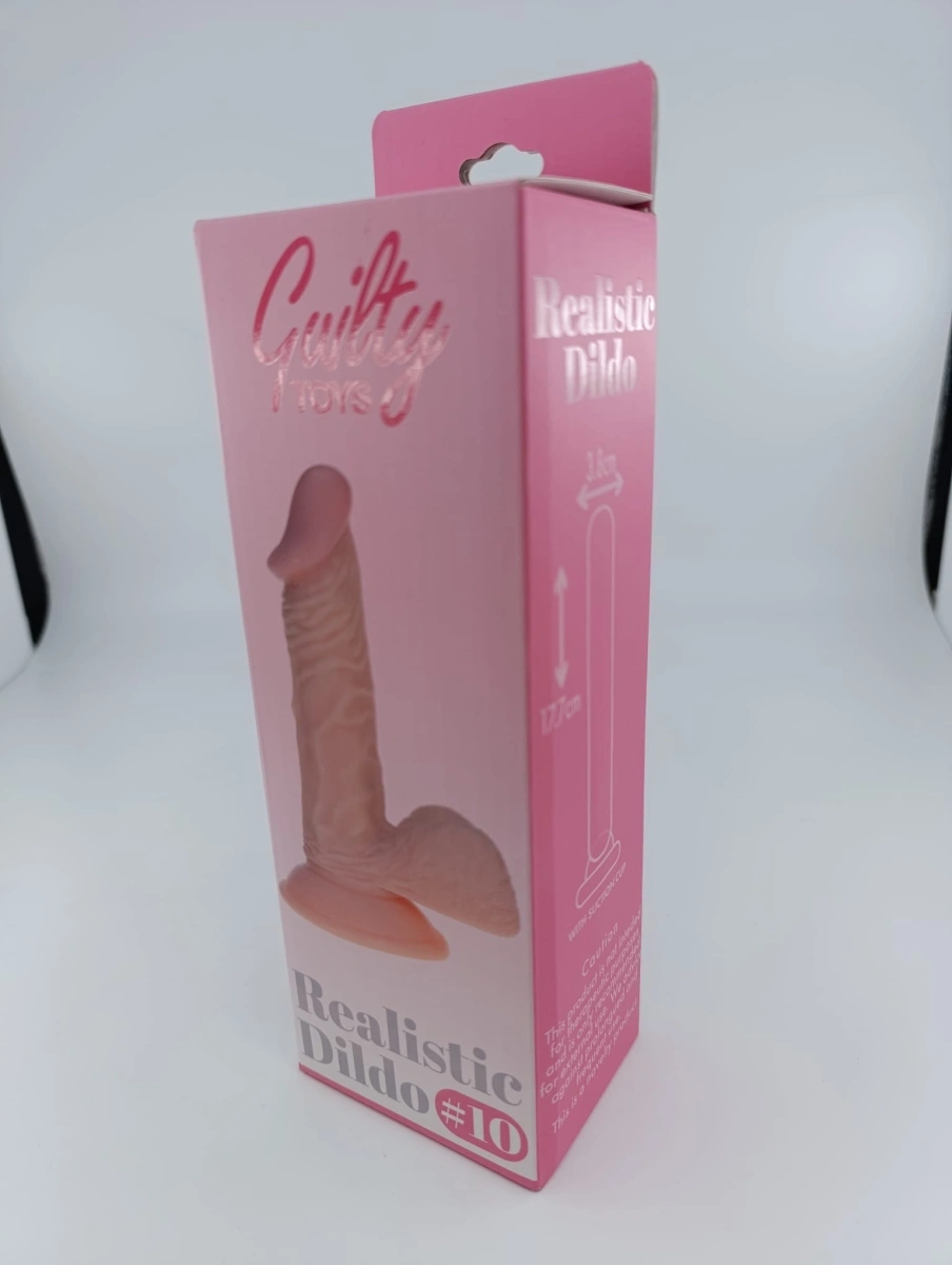 Dildo Realist No. 10, PVC Premium, Natural, 17.7 cm, Guilty Toys, Nr. 6, Erotic24.ro