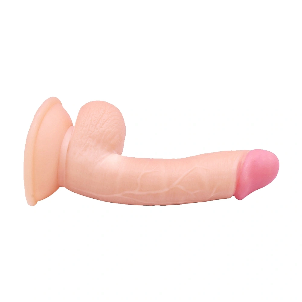 Dildo Realist Dino cu Ventuza, PVC, Natural, 17.5 cm, Guilty Toys, #4, Erotic24.ro