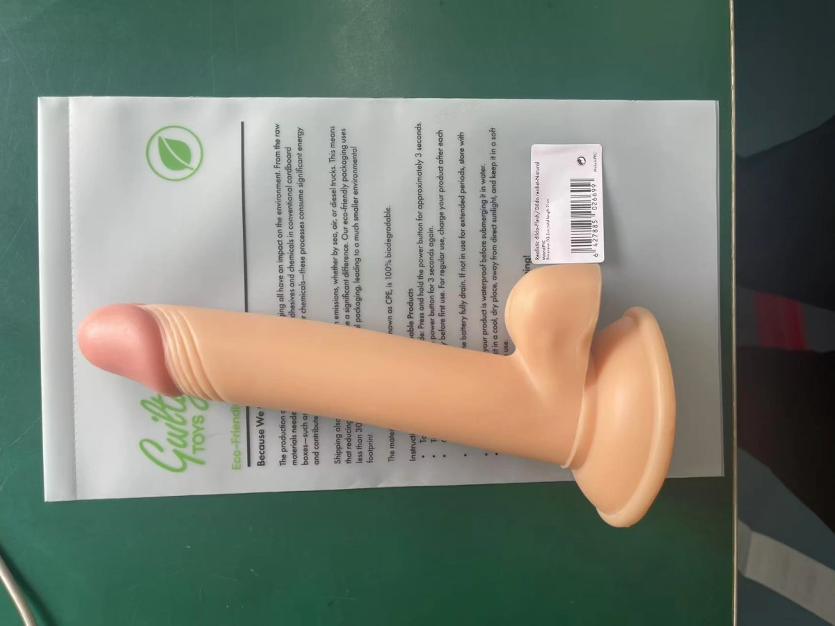 Dildo Realist Aiden cu Ventuza, PVC, Natural, 21 cm, Guilty Toys, #6, Erotic24.ro