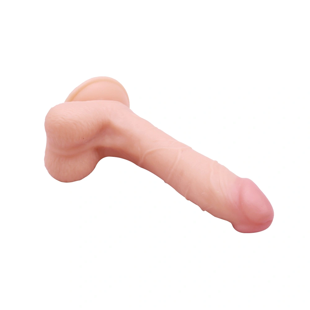 Dildo Realist Mario cu Ventuza, PVC, Natural, 21 cm, Guilty Toys, #4, Erotic24.ro