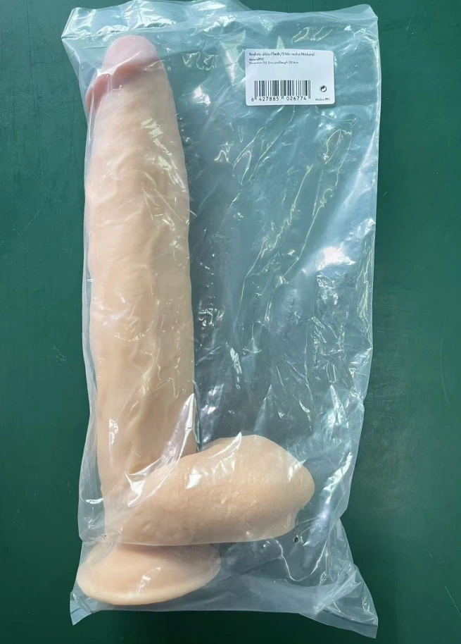 Dildo Realist Aiden cu Ventuza, PVC, Natural, 30.6 cm, Nr. 8, Erotic24.ro