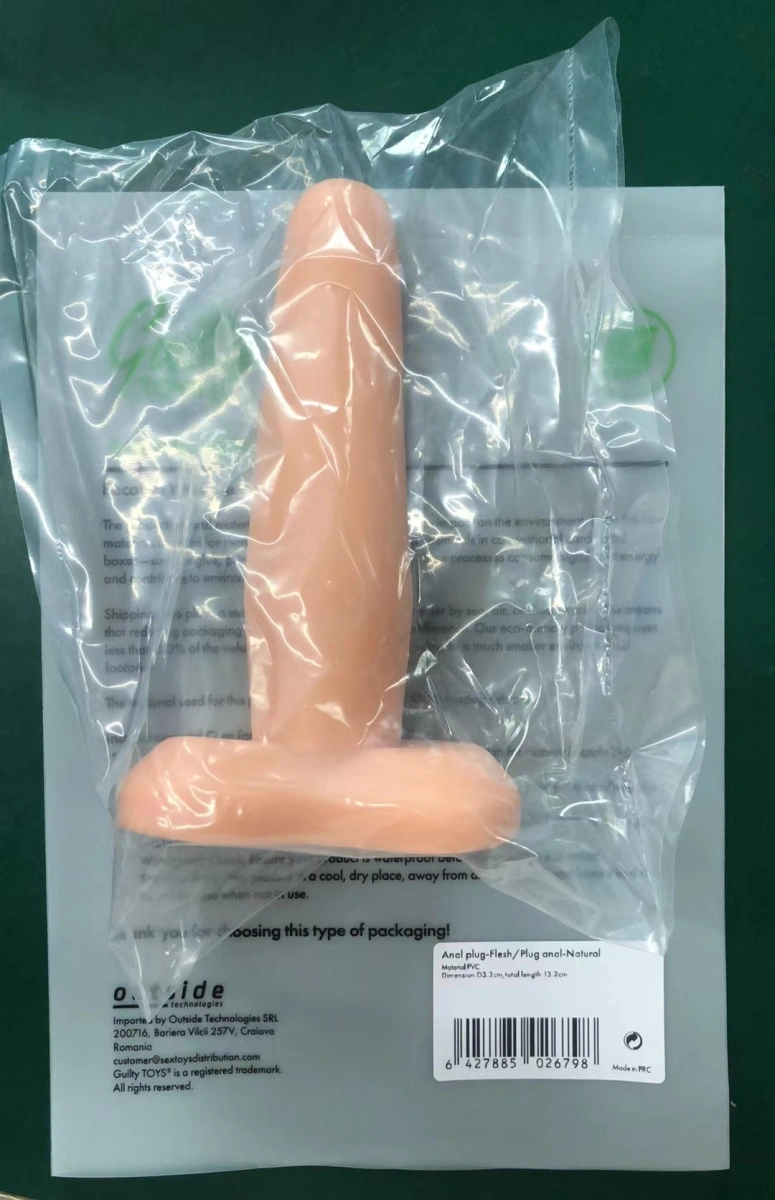 Dop Anal Pleasure, PVC, Natural, 13.2 cm, Guilty Toys, Nr. 6, Erotic24.ro