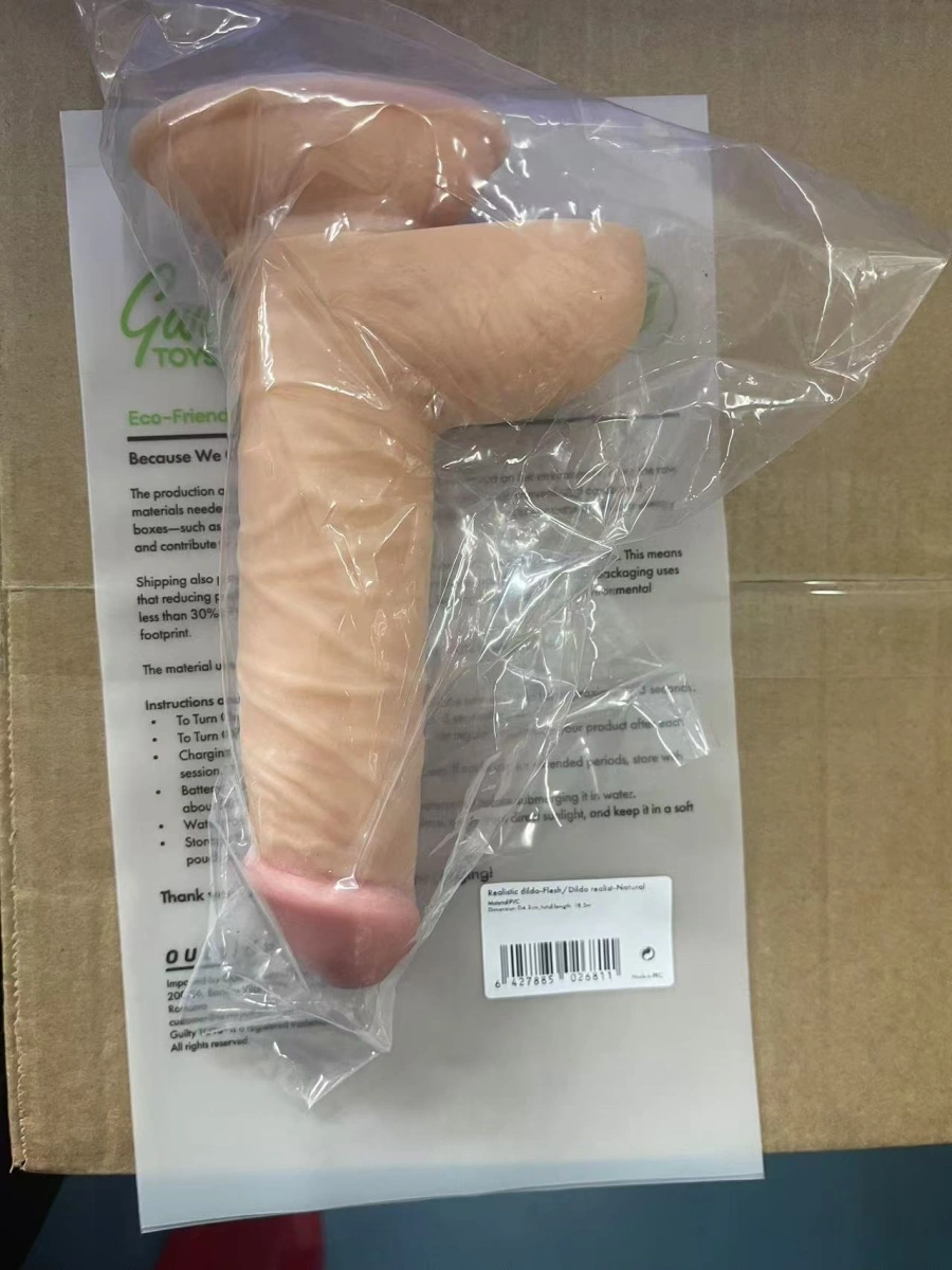 Dildo Realist James cu Ventuza, PVC, Natural, 18.5 cm, Guilty Toys, Nr. 6, Erotic24.ro