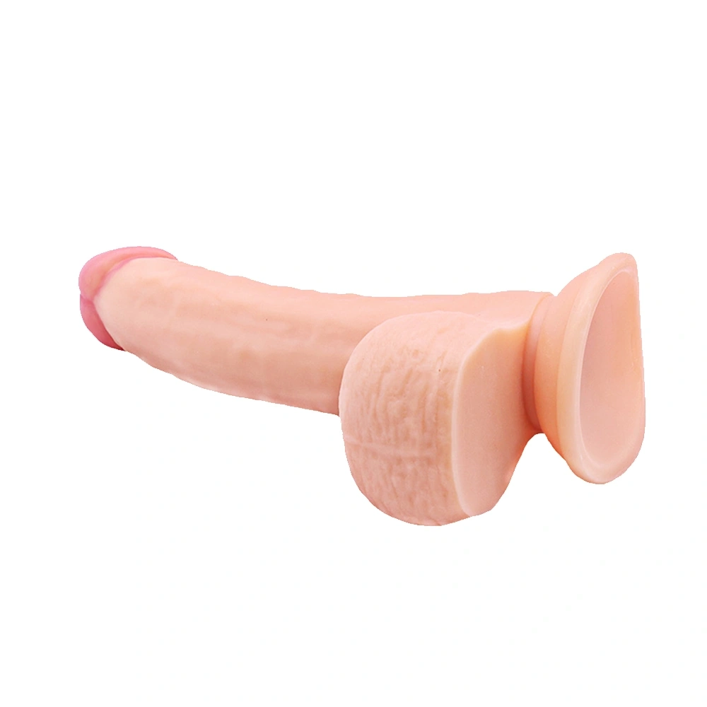 Dildo Realist Silvio cu Ventuza, PVC, Natural, 21.9 cm, Guilty Toys, #4, Erotic24.ro