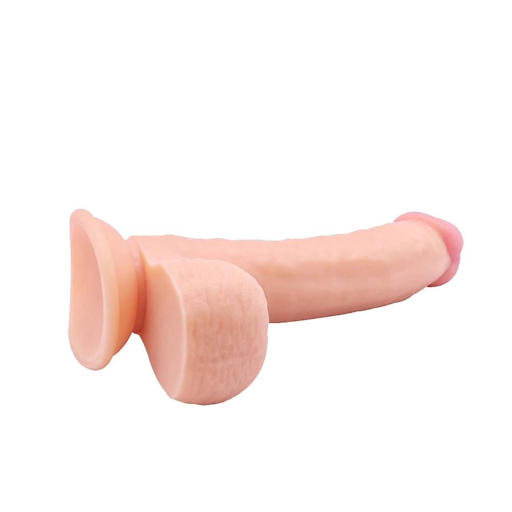 Dildo Realist Silvio cu Ventuza, PVC, Natural, 21.9 cm, Guilty Toys, #5, Erotic24.ro