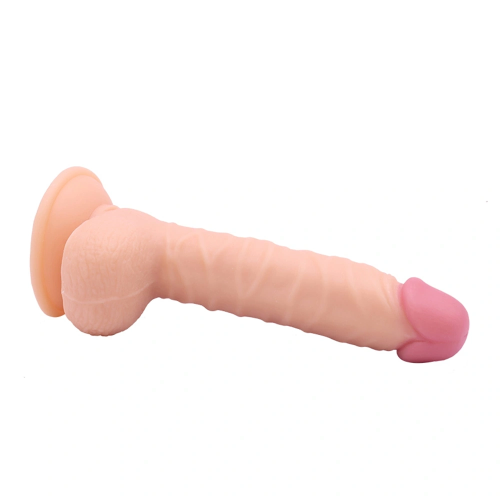 Dildo Realist Liam cu Ventuza, PVC, Natural, 21.7 cm, Guilty Toys, #3, Erotic24.ro