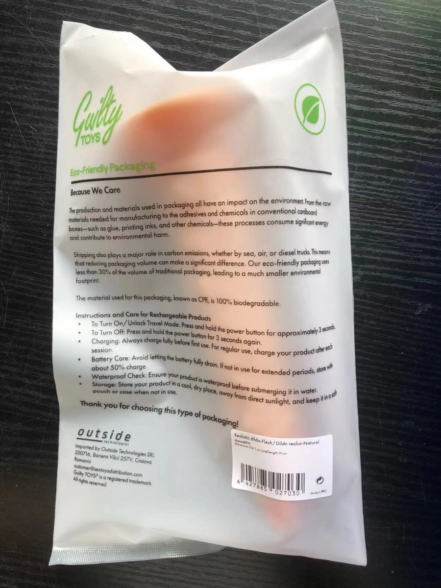 Dildo Realist Fabio cu Ventuza, PVC, Natural, 21 cm, Guilty Toys, #6, Erotic24.ro