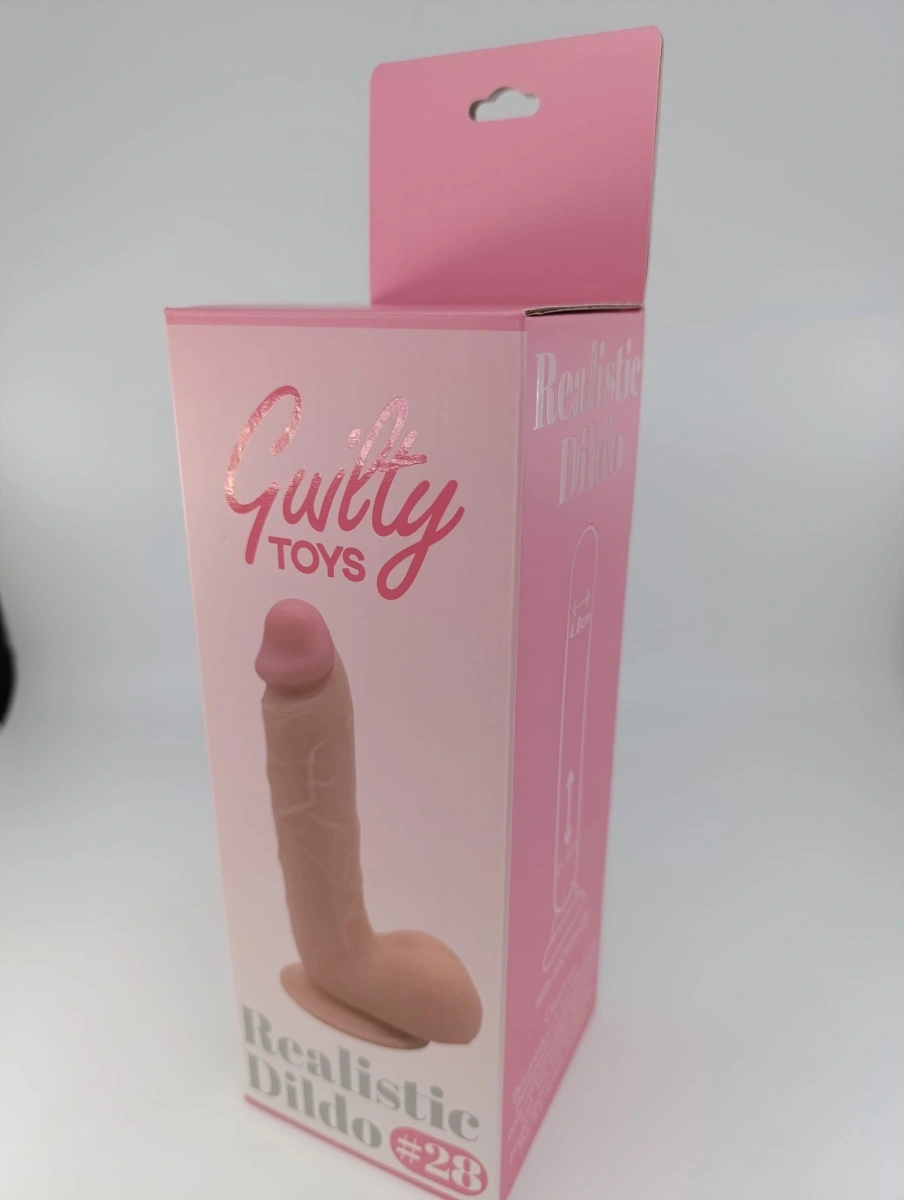 Dildo Realist No. 28, PVC Premium, Natural, 21.4 cm, Guilty Toys, #8, Erotic24.ro