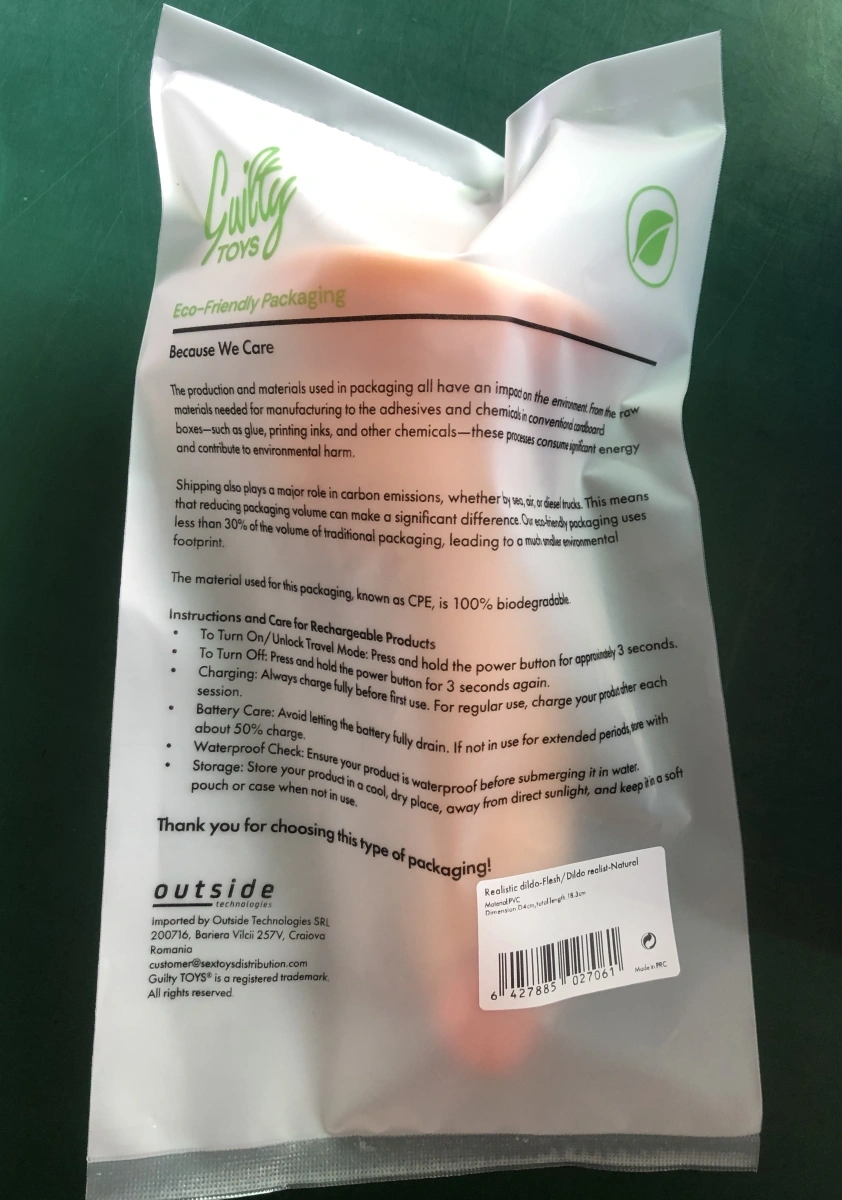 Dildo Realist Erick cu Ventuza, PVC, Natural, 18.3 cm, Guilty Toys, Nr. 7, Erotic24.ro