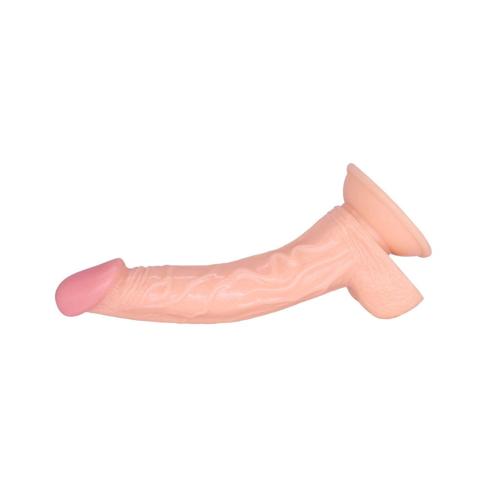 Dildo Realist Thomas cu Ventuza, PVC, Natural, 20.5 cm, Guilty Toys, Nr. 5, Erotic24.ro