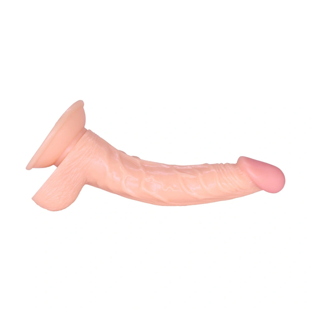 Dildo Realist Thomas cu Ventuza, PVC, Natural, 20.5 cm, Guilty Toys, Nr. 3, Erotic24.ro