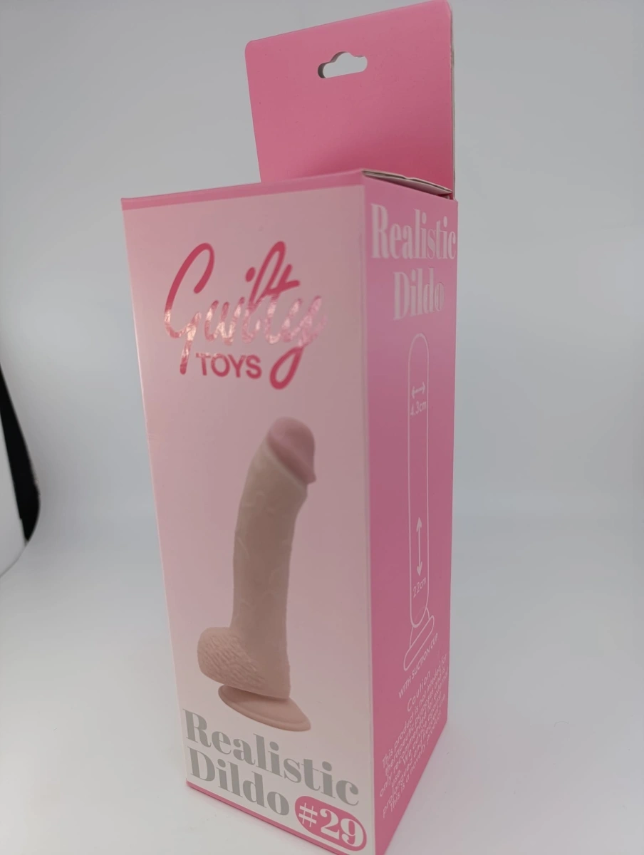 Dildo Realist No. 29, PVC Premium, Natural, 22 cm, Guilty Toys, #8, Erotic24.ro