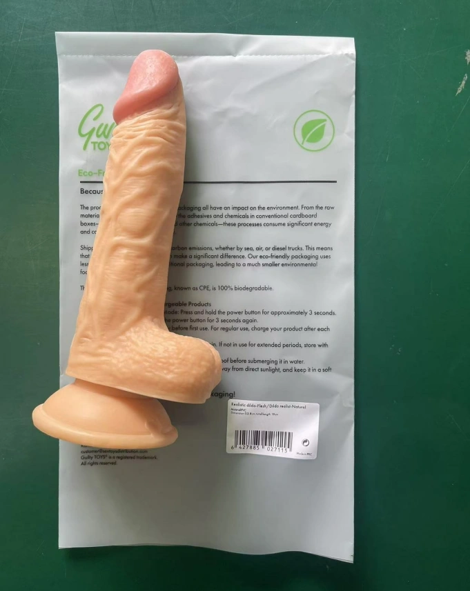 Dildo Realist Ben cu Ventuza, PVC, Natural, 19 cm, Guilty Toys, #6, Erotic24.ro