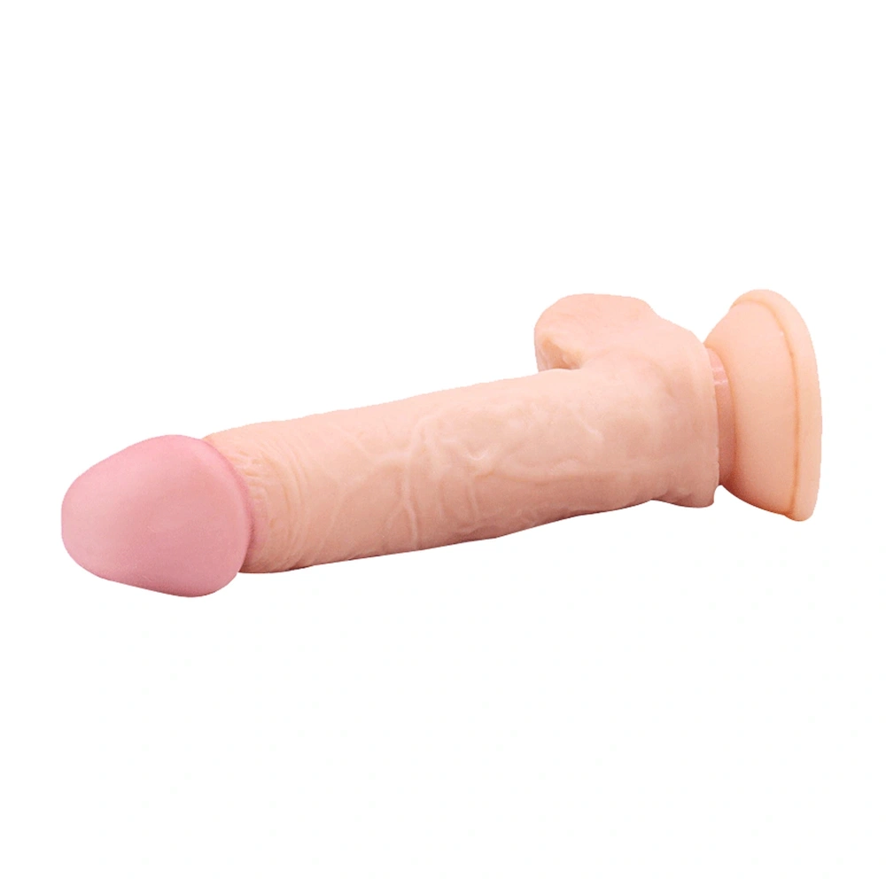Dildo Realist Chris cu Ventuza, PVC, Natural. 19.5 cm, Guilty Toys, Nr. 5, Erotic24.ro